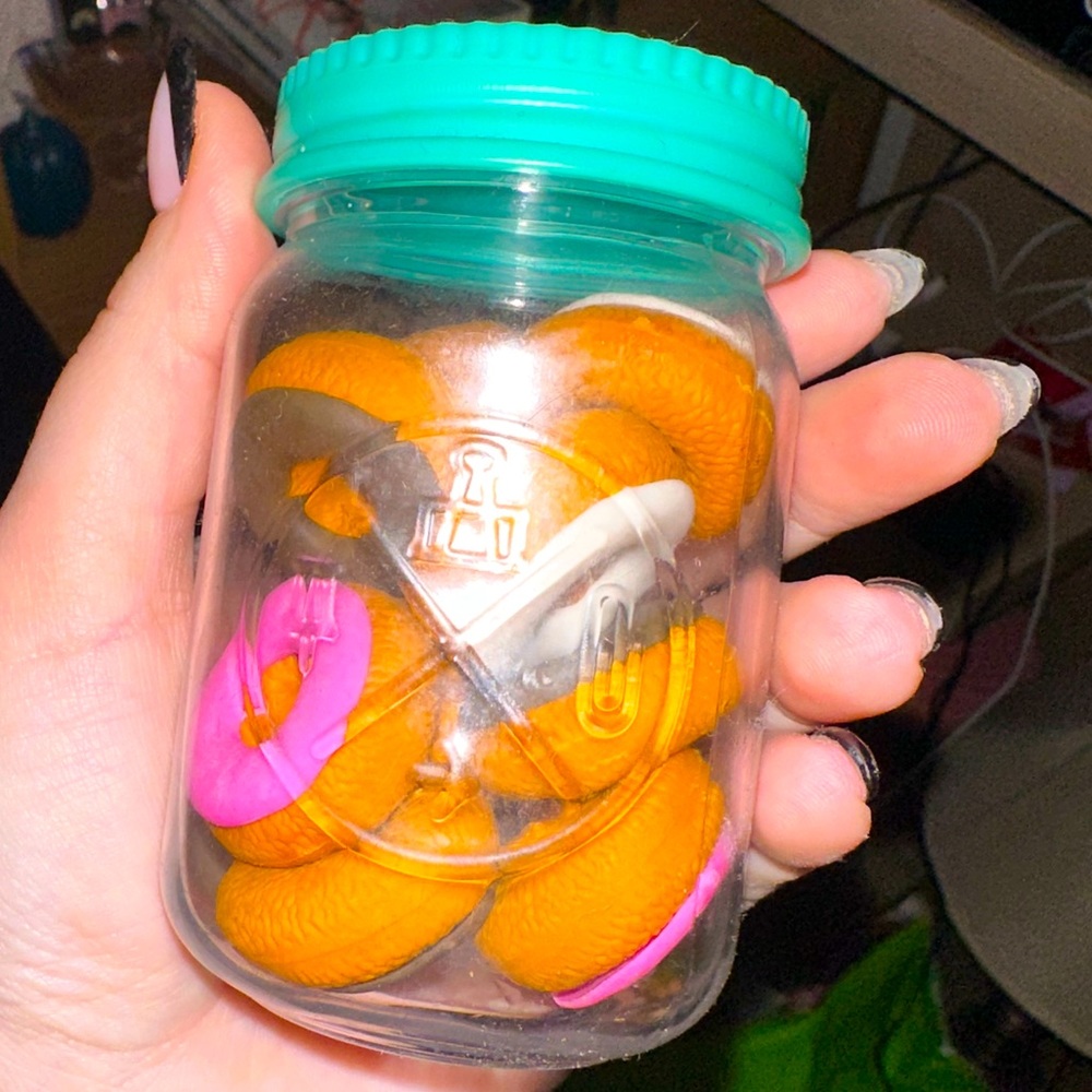 Urban Outfitters Donut Pencil Erasers in Jar